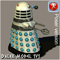 Dalek1-v1 - click to download Poser file