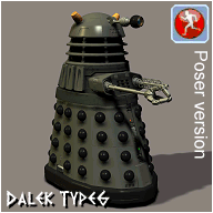 Type 6 Dalek - click to download Poser file