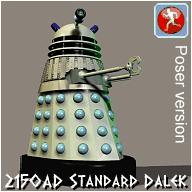 2150AD standard Dalek - click to download Poser file